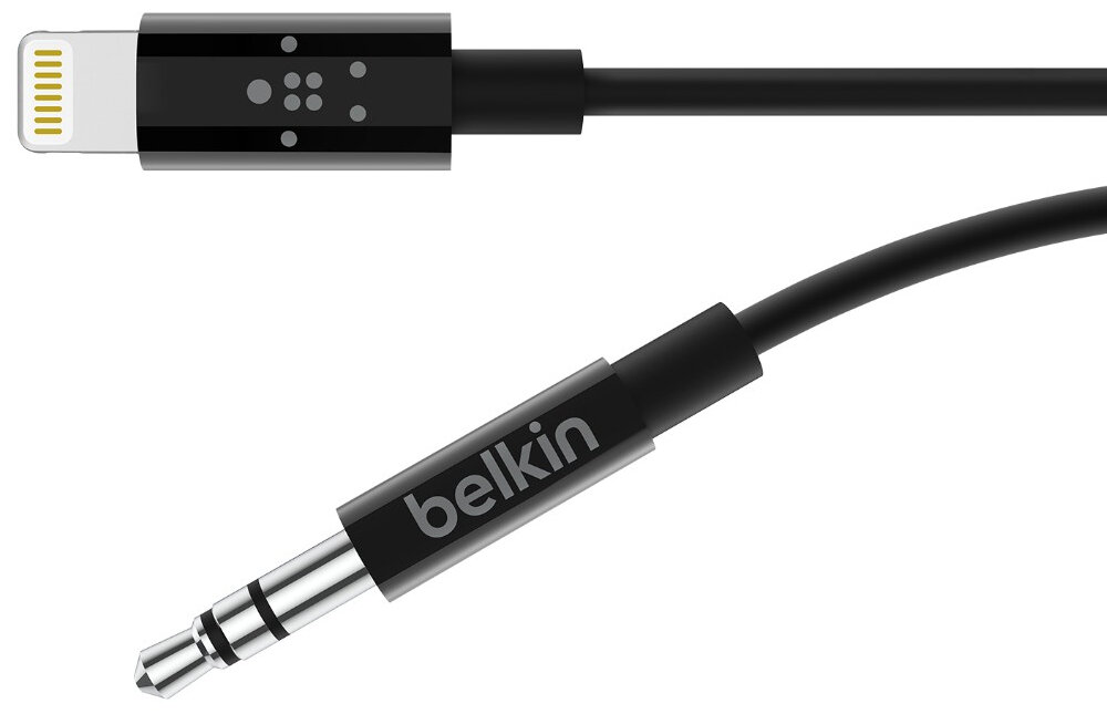 Adapter Lightning - Jack 3.5 mm BELKIN AV10172BT06-BLK 0.9 m odtwarzanie muzyki zastosowanie złącze jack