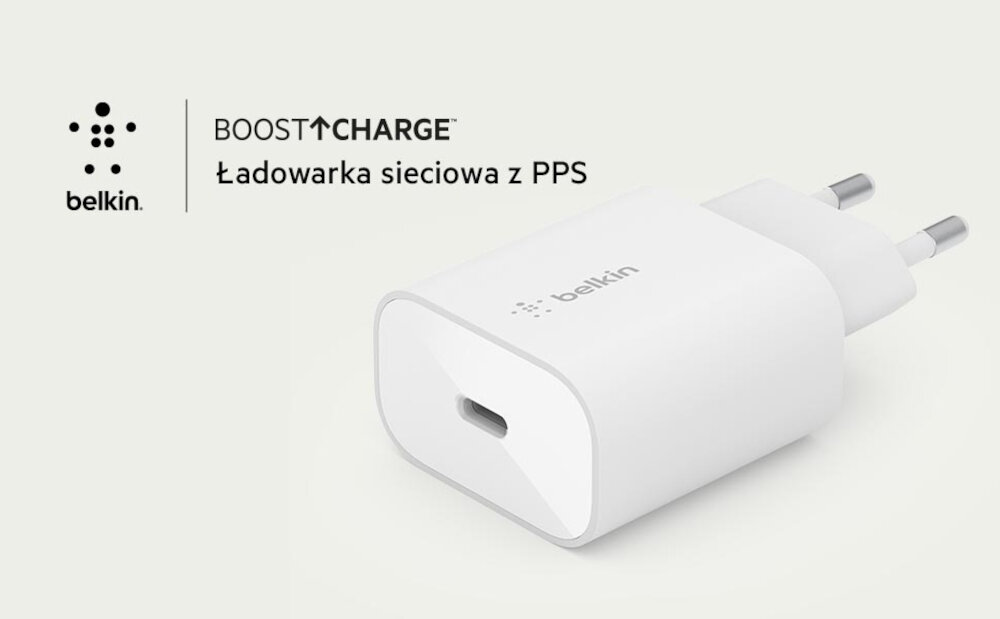 Ładowarka sieciowa BELKIN WCA004VF1MWH-B6 25W Biały design rozmiar kolor wymiary