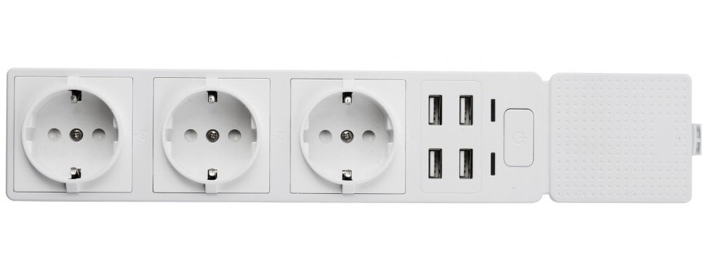 Listwa EDIMAX SP-1123WT listwa zasilająca inteligenta maksymalne obciążenie do 2300 W 3 gniazda elektryczne EU 4 porty USB aplikacja mobilna EdiSmartPro