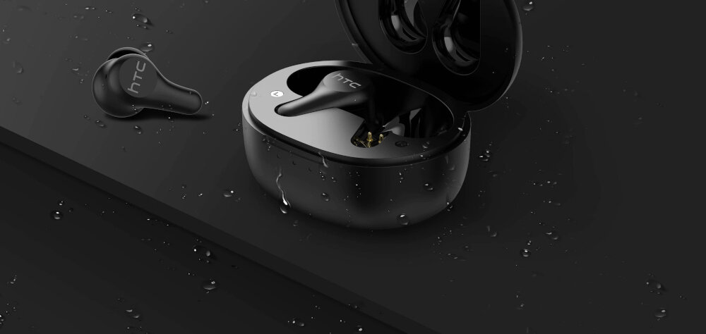Słuchawki dokanałowe HTC Earbuds Plus TWS Czarny mikrofon odporność woda pot 