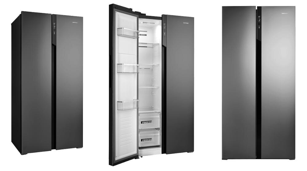 CONCEPT LA7383ds Side by Side kolekcja titania nowoczesne wykonanie stal nierdzewna prosta konstrukcja kuchnia