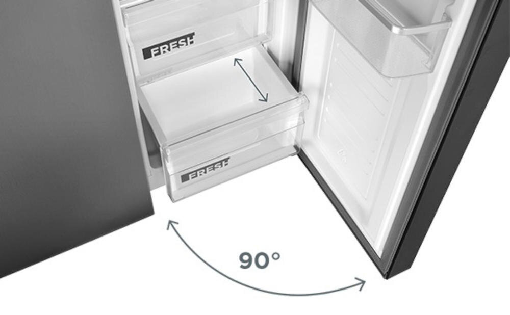 CONCEPT LA7383ds Side by Side szuflada lodówka zamrażarka drzwi wąskie pomieszczenia