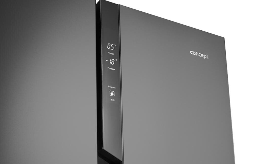 CONCEPT LA7383ds Side by Side drzwi lodówka panel sterowanie wyświetlacz funkcje temperatura elektronicznie