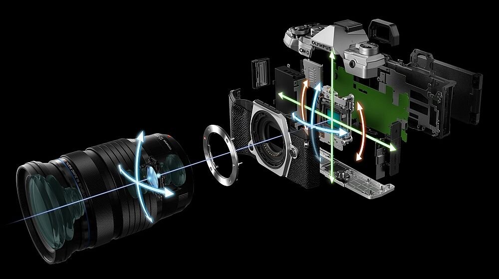 Aparat OLYMPUS E-M5 Mark III zdjęcia obiektyw ekran wizjer ogniskowa przysłona migawka obudowa bateria zasilanie filmy nagrywanie rozdzielczość matryca rozmiar przekątna tryby iso montaż lampa światło przyciski sterowanie menu kontrast jasność balans bieli filtry cmos karta pliki format zapis seria