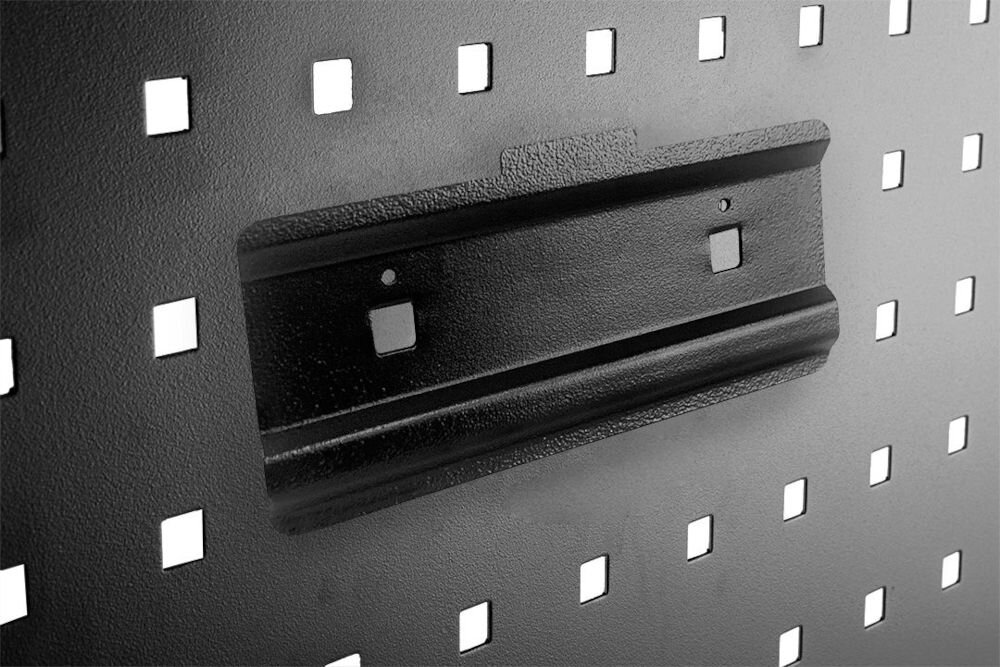 Hak na box NEO TOOLS kompatybilny z panelami narzędziowymi 84-500 i 84-501, stal SPCC 1 mm, wymiary 13 x 6.5 cm