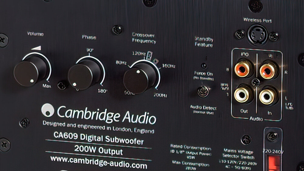Subwoofer CAMBRIDGE AUDIO Minx 201 - obsługa