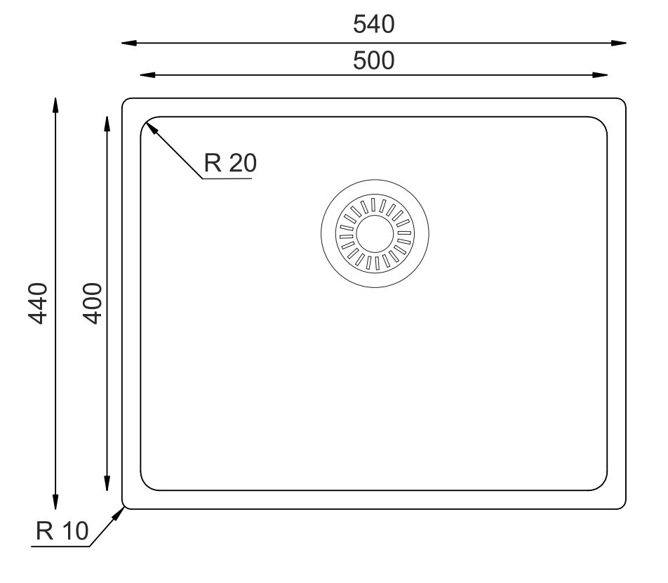 Zlewozmywak BERG QUADROXL Stalowy wykonanie solidny odporny wymiary