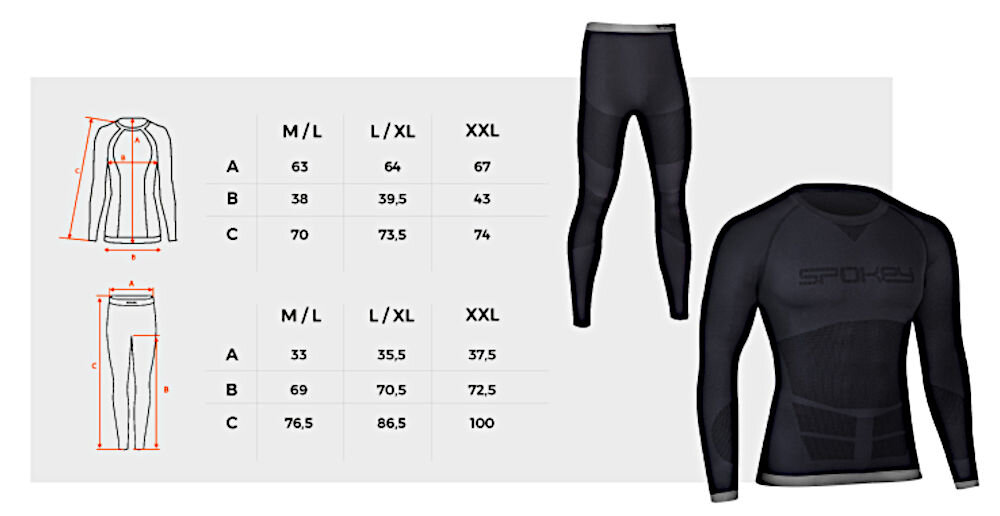 Bielizna termoaktywna SPOKEY Dry Hi Optima (rozmiar XL/XXL) Szary rozmiar wymiary