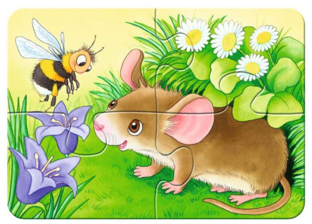 Puzzle RAVENSBURGER Słodcy mieszkańcy ogrodów - motyw