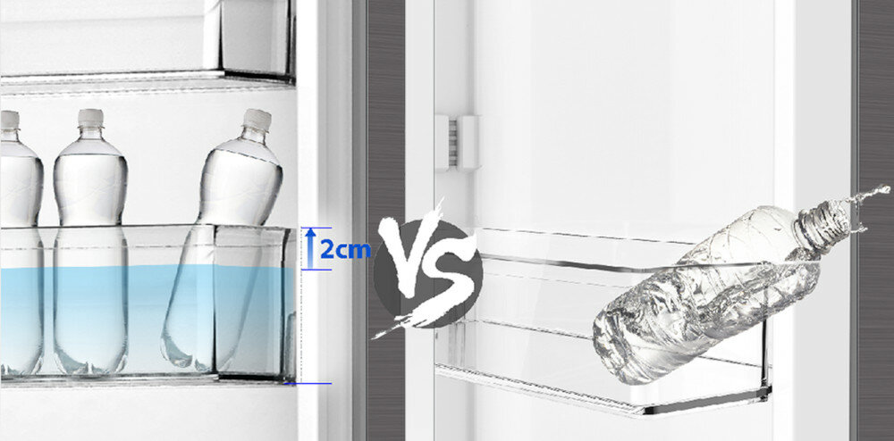 MIDEA MDRF632FGF22 lodówka zamrażarka półka zapobiegająca wypadaniu