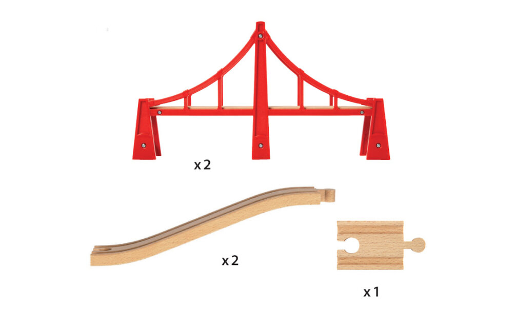 ZABAWKA BRIO TRACKS BRIO PODWÓJNY MOST 63368300 zestaw