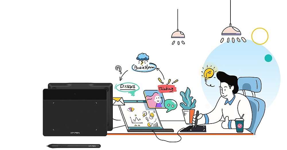 Tablet graficzny XP-PEN Deco Fun S rysowanie pisanie projektowanie nacisk przekątna android windows komaptybilność usb grafika