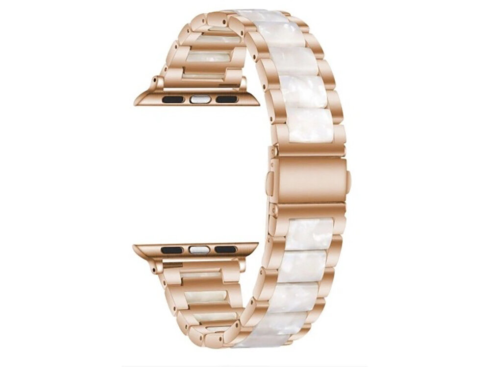 Pasek TECH-PROTECT Modern do Apple Watch bransoleta na bialym tle mechanizm zatrzaskowy stabilnosc zegarek, montaz, kompatybilnosc