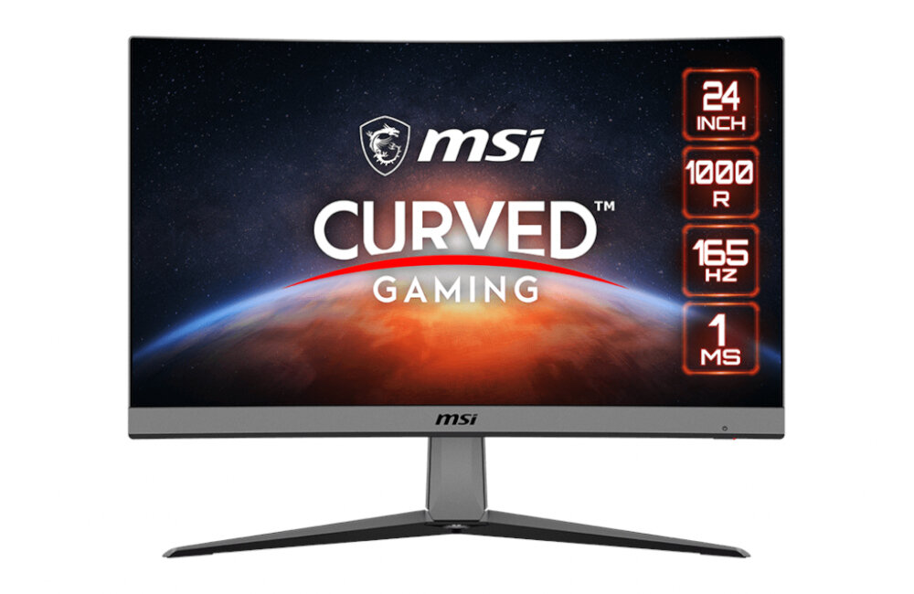 Monitor MSI Mag Artymis 242C 24 1920x1080px 165Hz 1 ms Curved synchronizacja gładkość pozbawiony smug