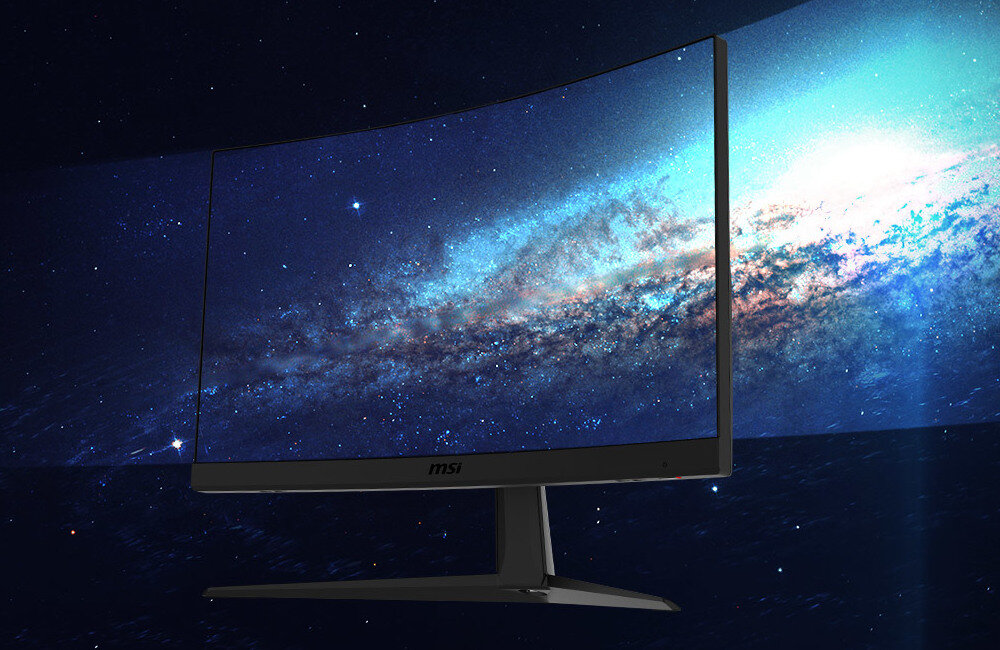 Monitor MSI Mag Artymis 242C 24 1920x1080px 165Hz 1 ms Curved konfiguracja wieloekranowa krzywizna wyświetlacz ramki reakcja
