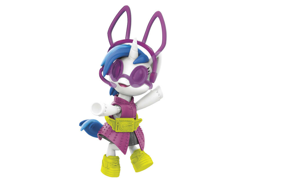HASBRO-MY-LITTLE-PONY-KUCYKI dj pon jednorożec grzywa okulary czarne oprawki fioletowe szkła styl ubiór impreza