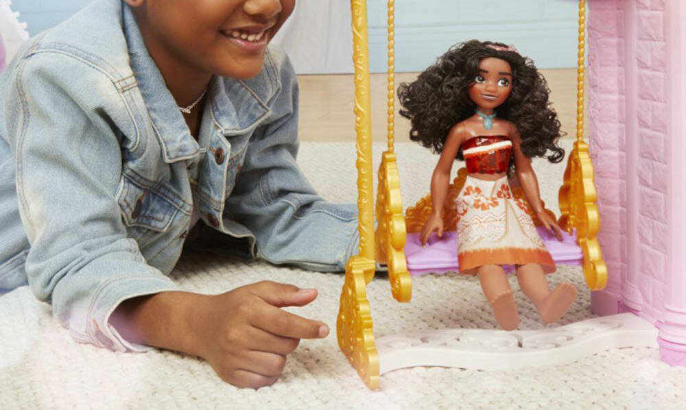 HASBRO-ZAMEK zamek strefa zewnętrzna ławka huśtawka schody wanna relaks