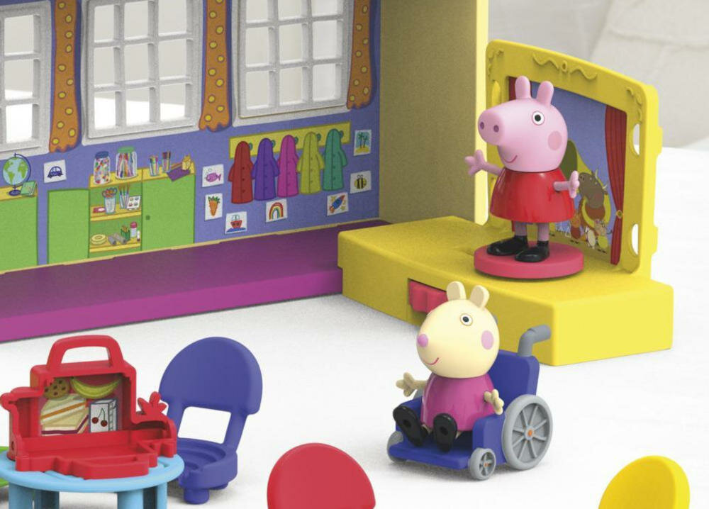 HASBRO-SWINKA-PEPPA-SZKOLA pierwsza lekcja wyobraźnia uczniowie nauczyciel