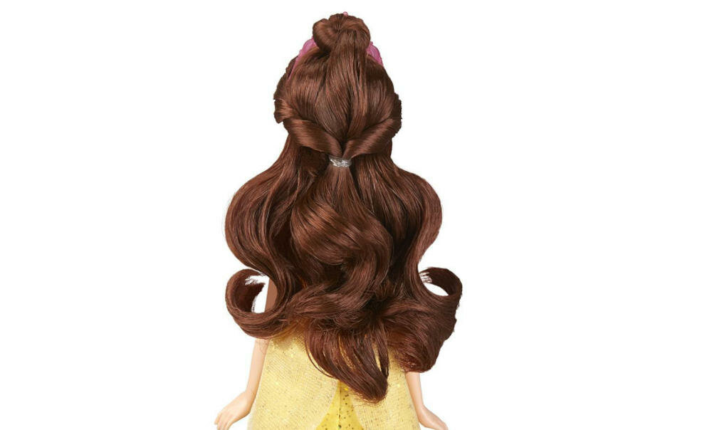 HASBRO-PIEKNA-I-BESTIA-BELLA mała dama długie włosy lalka kręcone czesanie