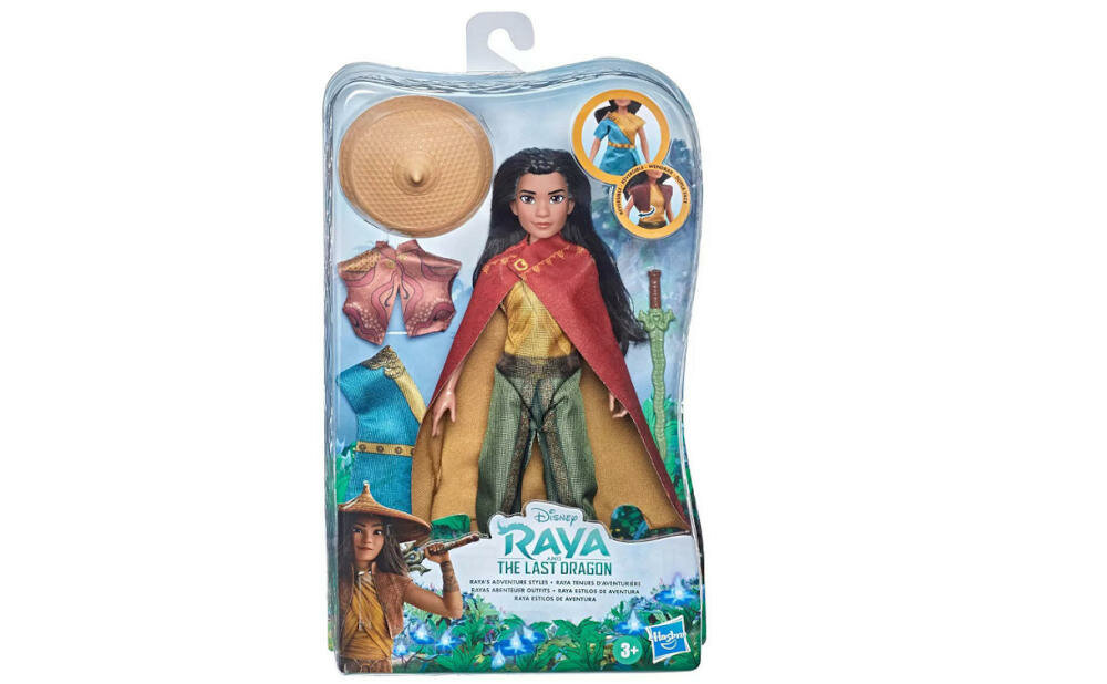 HASBRO-RAYA opakowanie lalka akcesoria miecz kapelusz kostium wojownik instrukcja karta gwarancyjna
