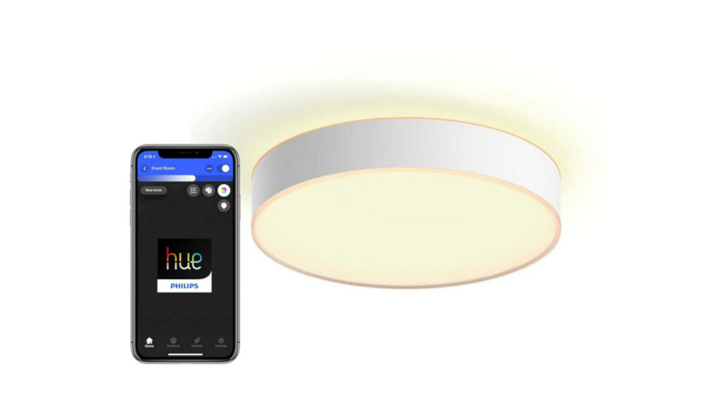 PHILIPS sterowanie lampa aplikacja odcienie ciepłe chłodne białe światło klimat atmosfera