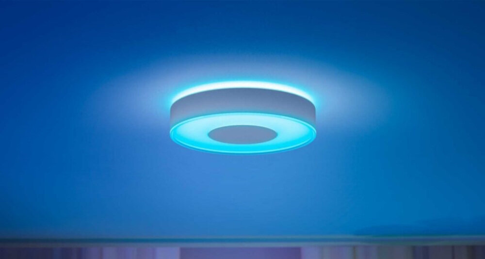Lampa sufitowa PHILIPS HUE Infuse M Biały miliony kolorów światła jedno dotknięcia strumień świetlny przy 4000K do 2350 lm