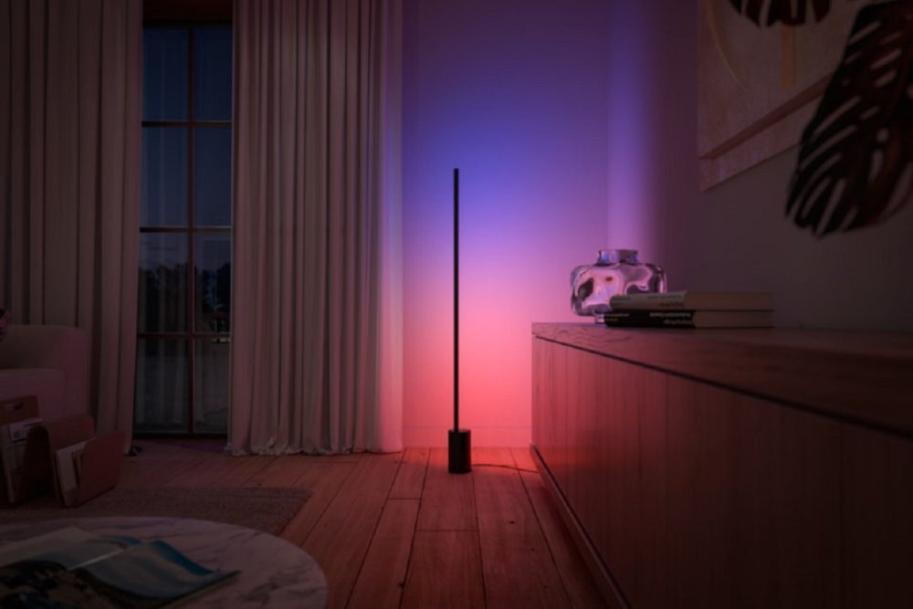 Lampa podlogowa PHILIPS HUE Signe Gradient Bialy wyglad