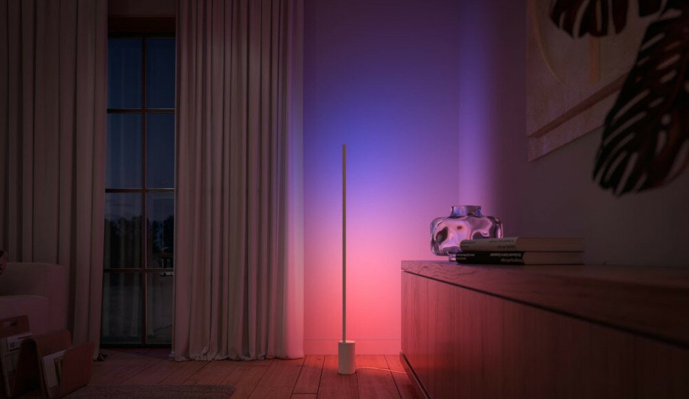 Lampa podlogowa PHILIPS HUE Signe Gradient Bialy wyglad
