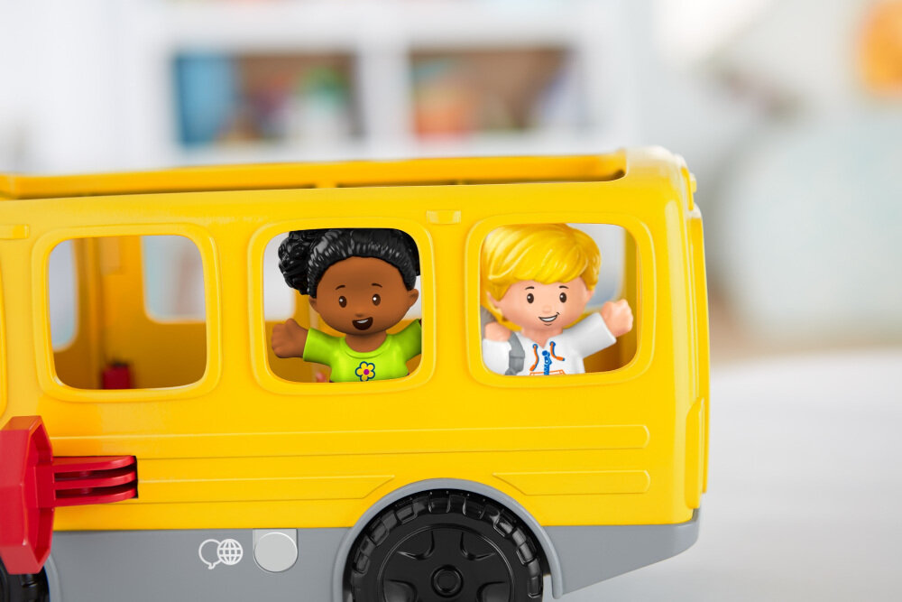 Samochód FISHER PRICE Little People Autobus małego odkrywcy GXR97 pasuj do innych zabawek z serii Little People sprzedawane oddzielnie kreatywna pełna pasji zabawa