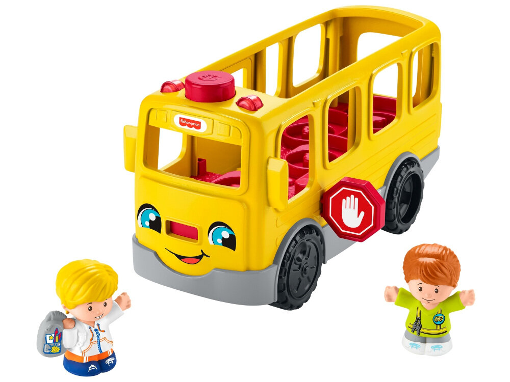 Samochód FISHER PRICE Little People Autobus małego odkrywcy GXR97 w zestawie figurki Emily i Eddiego 2 testowe baterie 1,5 V typu AA R6 instrukcja obsługi w języku polskim