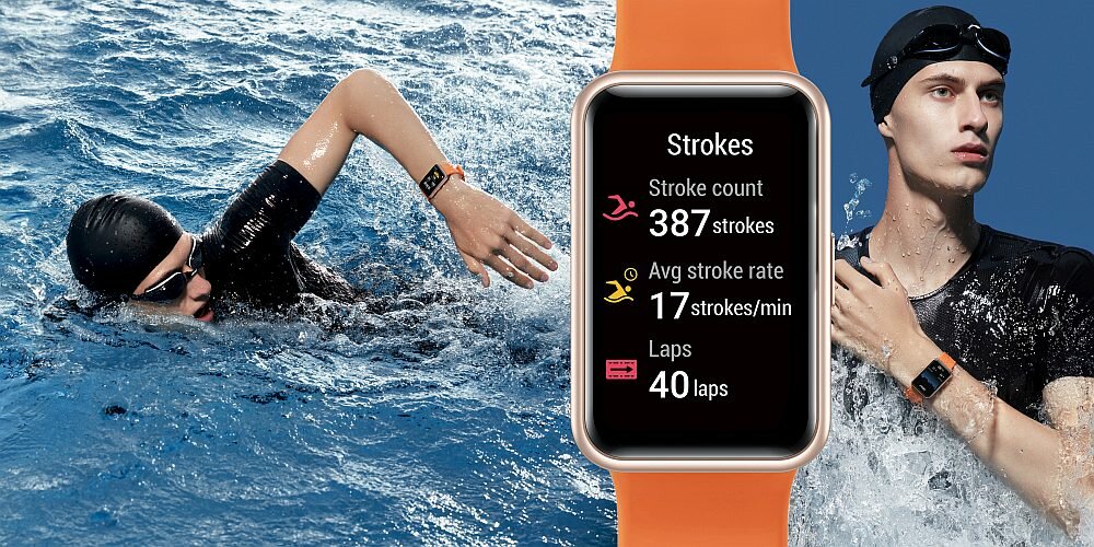 Smartwatch HUAWEI Watch Fit New odporność wodoszczelność obudowa szczelność pływanie woda 
