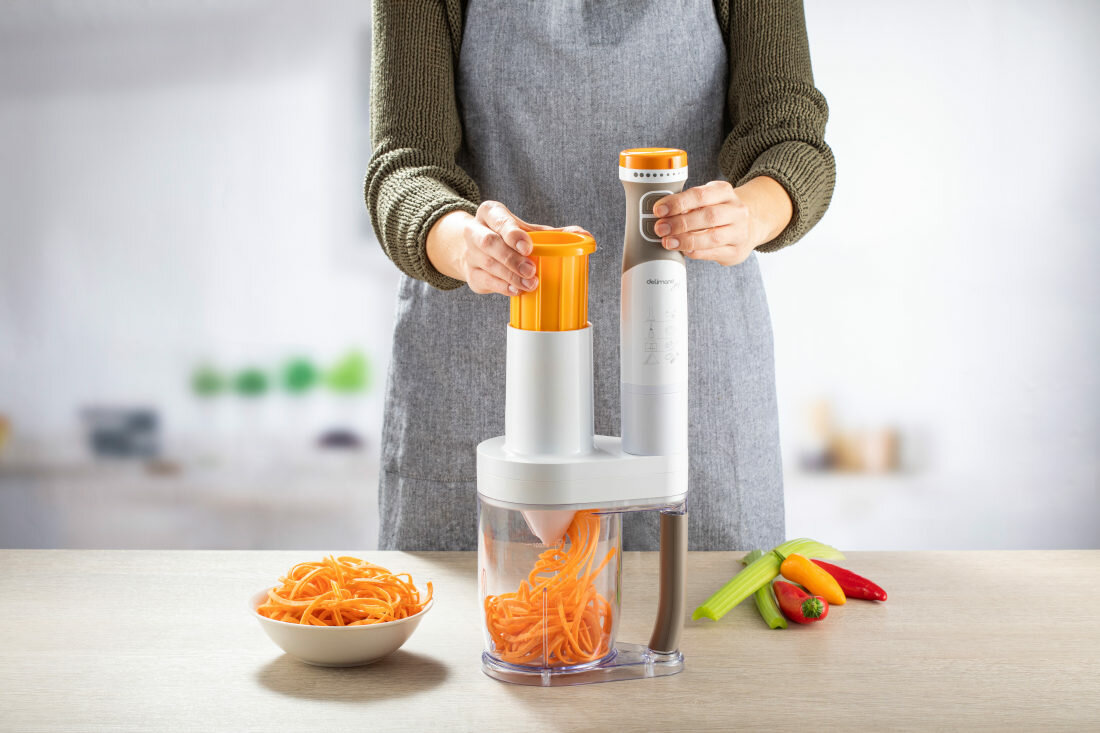 Blender DELIMANO Joy Pro moc 600W ergonomiczny uchwyt dlugo kabel wygodne i bezpieczne uzytkowanie