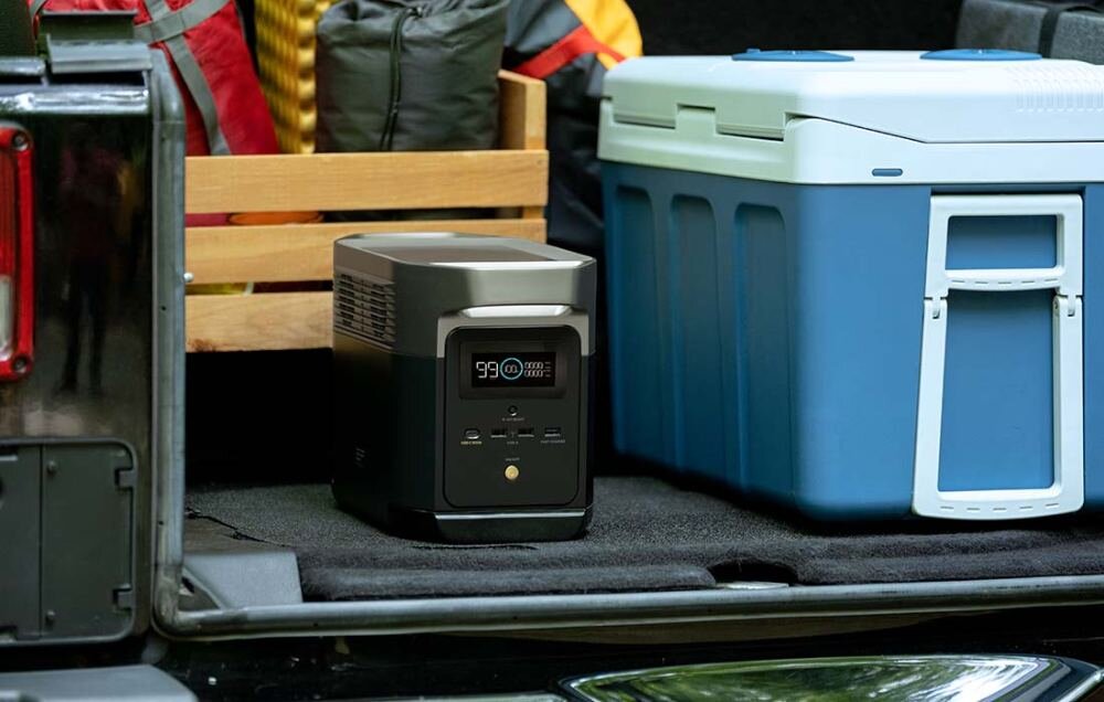 Stacja zasilająca ECOFLOW Delta Mini kompaktowa konstrukcja wyprawa waga rozmiar