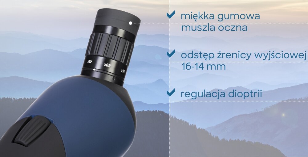 Luneta DISCOVERY RANGE OKULAR BIWAKOWANIE OBSERWACJE OPTYKA KĄT SOCZEWKA