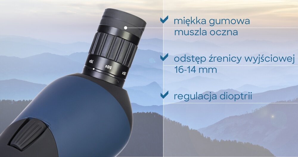 Luneta DISCOVERY RANGE OKULAR BIWAKOWANIE OBSERWACJE OPTYKA KĄT SOCZEWKA