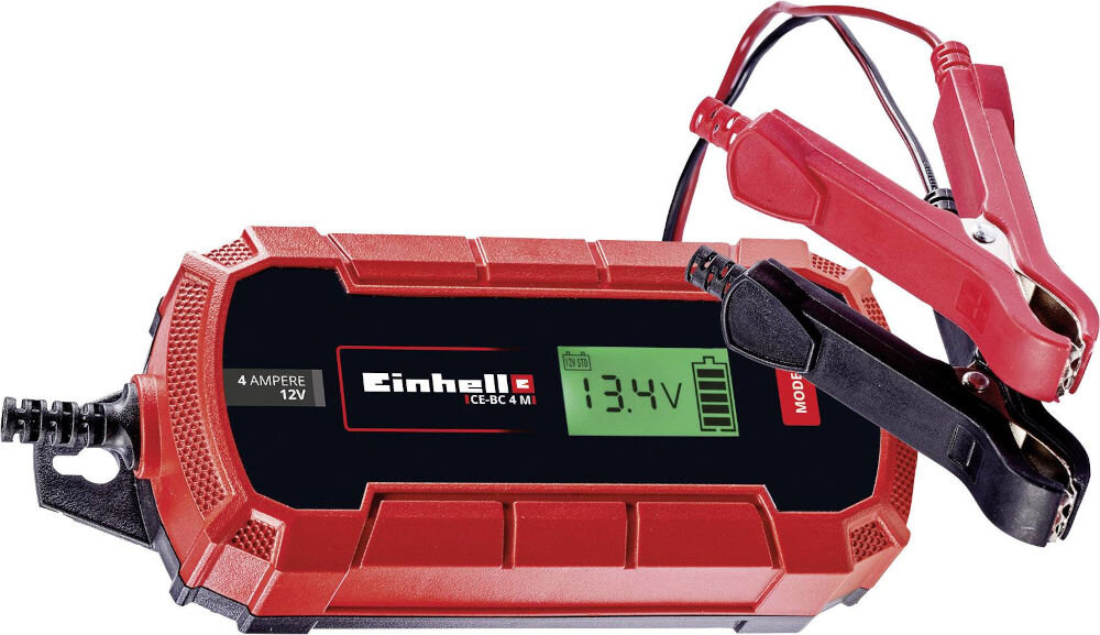 Prostownik EINHELL CE-BC 4 M 6V 12V sterownik mikrocesorowy akumulator żelowy AGM kwasowo-ołowiowy