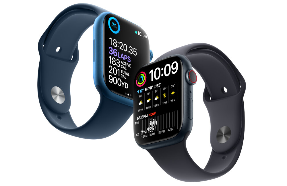 SMARTWATCH APPLE WATCH SERIES 7 funkcja refleksja aplikacja sen