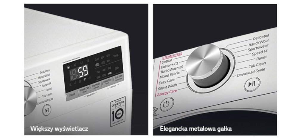 Pralka LG F2WV5S8S2TE wygląd