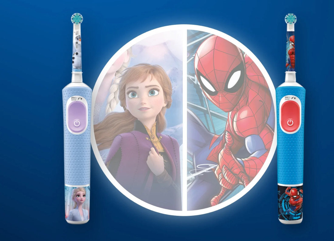 Oryginalna końcówka szczoteczki ORAL-B EB10S-2 Kids Frozen II (2 szt.) (Dla dzieci) Zabawa podczas szczotkowania  z Disney Frozen 2  rutyna bohaterzy Ulubione postacie 