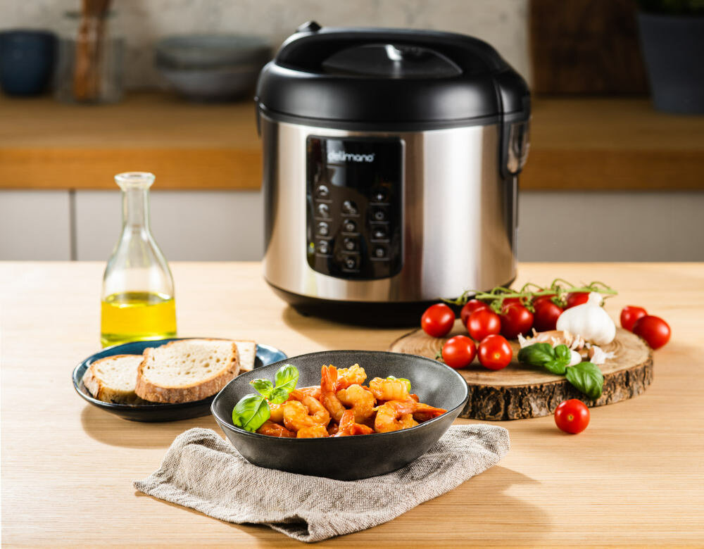 Multicooker DELIMANO Optimo nieprzywierajaca powloka pojemnosc 5 l latwa obsluga czasomierz 6 automatycznych programow