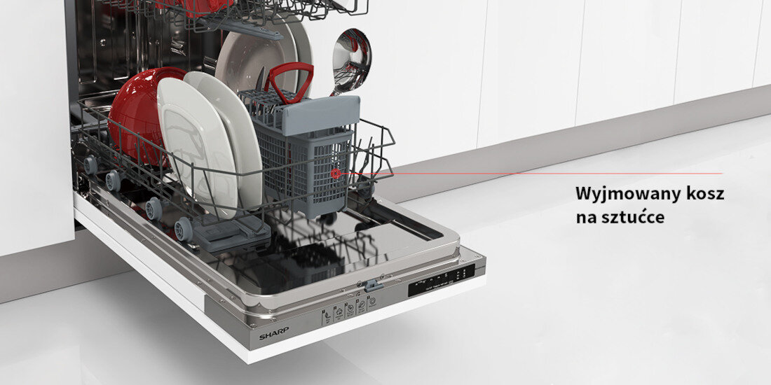 Zmywarka SHARP QW-NS14I49EX-EU wiele mozliwosci
