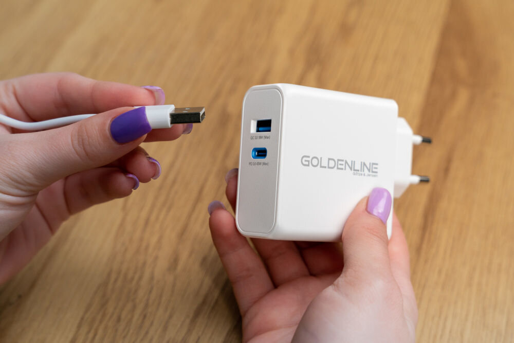 Ładowarka sieciowa GÖTZE & JENSEN Golden Line WC900W 65W Biały 45 w 18 w usb-a usb-c