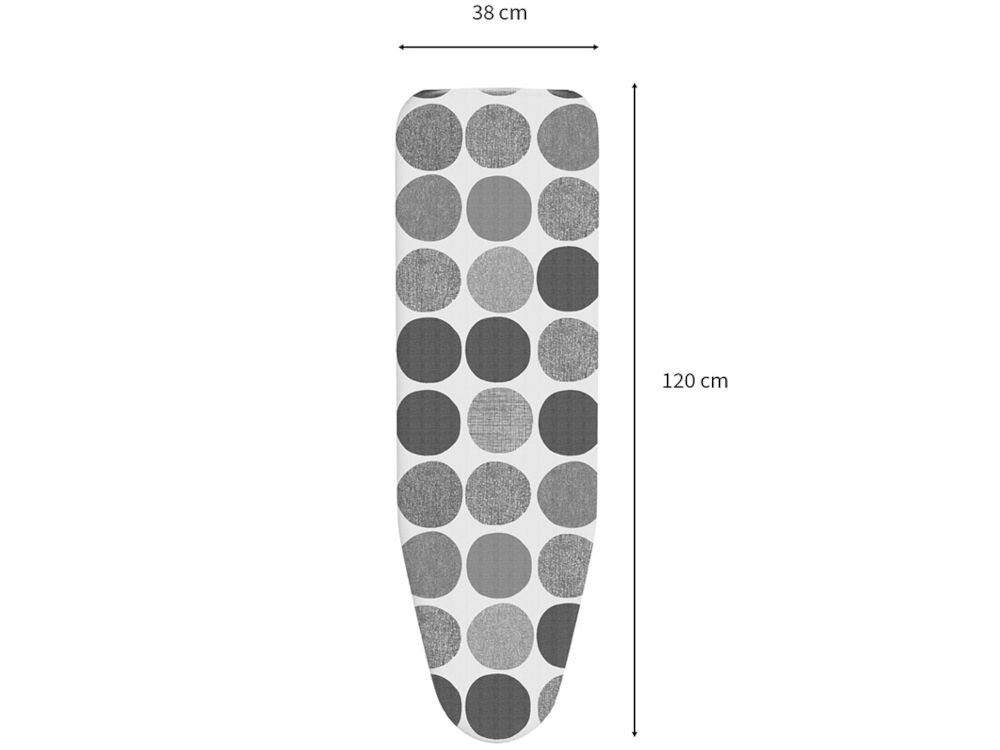 Deska do prasowania RORETS Novel Space Grey 120 x 38 cm blat wymiary 38 x 120 cm z metalowej siatki komfort użytkowania siatkowa struktura wspomaganie przepływu pary poprawa jakości prasowania szybszy proces prasowania bardziej wygładzane ubrania starannie lepsze odprowadzanie wilgoci przyspieszony proces suszenia wygodna podstawka na żelazko specjalny uchwyt łatwe wygodne przechowywanie ubrań po prasowaniu