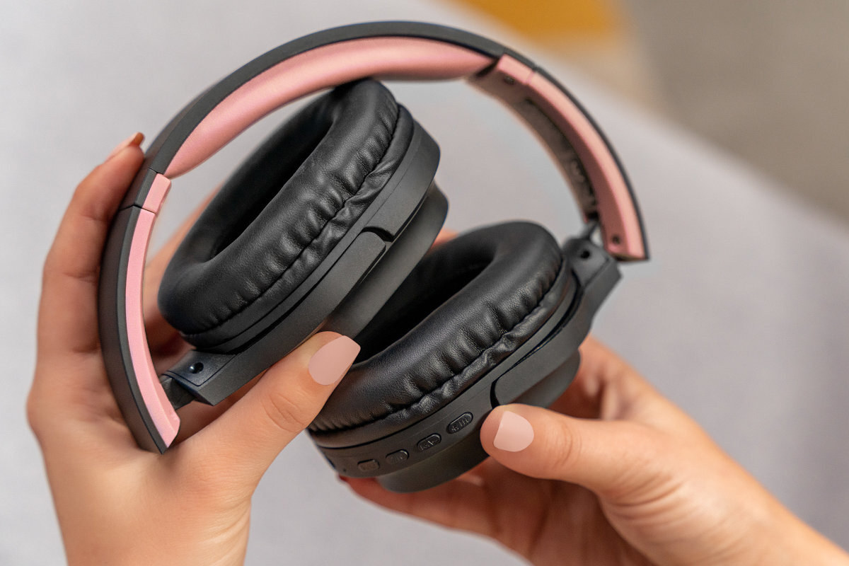 Sluchawki nauszne XMUSIC BTH106 Czarno-niebieski