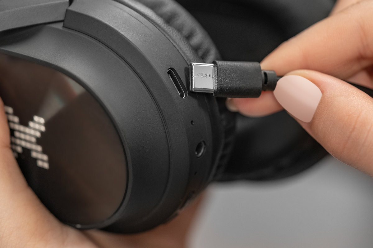 Sluchawki nauszne XMUSIC BTH106 Czarno-niebieski