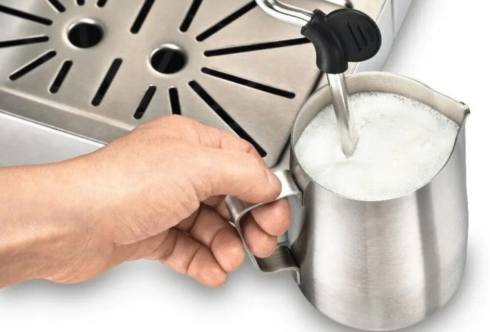 Ekspres SOLIS Barista Gran Gusto 1014 Srebrny latwa obsluga funkcja automatycznego wylaczenia wyjmowany zbiornik na wode