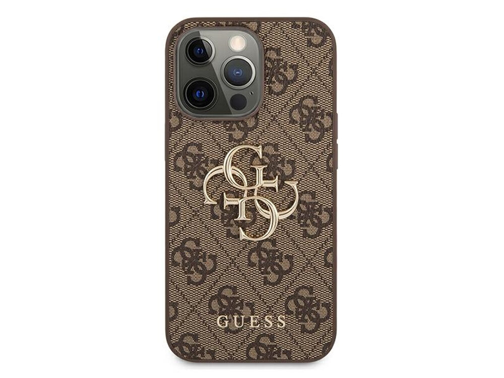 GUESS 4G Big Metal Logo skuteczną ochronę iPhone'a pełny dostęp do wszystkich portów i przycisków TPU i skóry syntetycznej trwałość i komfort użytkowania - etui od tyłu