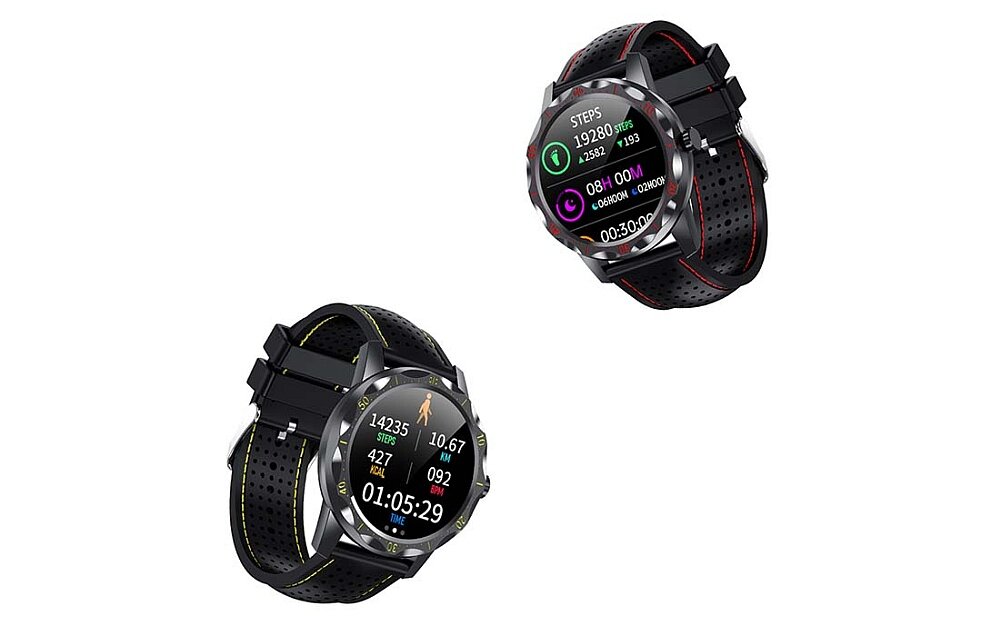 Smartwatch COLMI SKY1 Plus  ekran bateria monitoring zdrowie sport serce sen pojemność ładowanie pasek wykonanie wytrzymałość aplikacja 