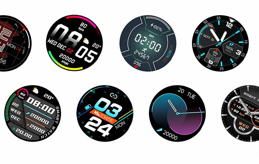 Smartwatch COLMI SKY1 Plus  ekran bateria monitoring zdrowie sport serce sen pojemność ładowanie pasek wykonanie wytrzymałość aplikacja 