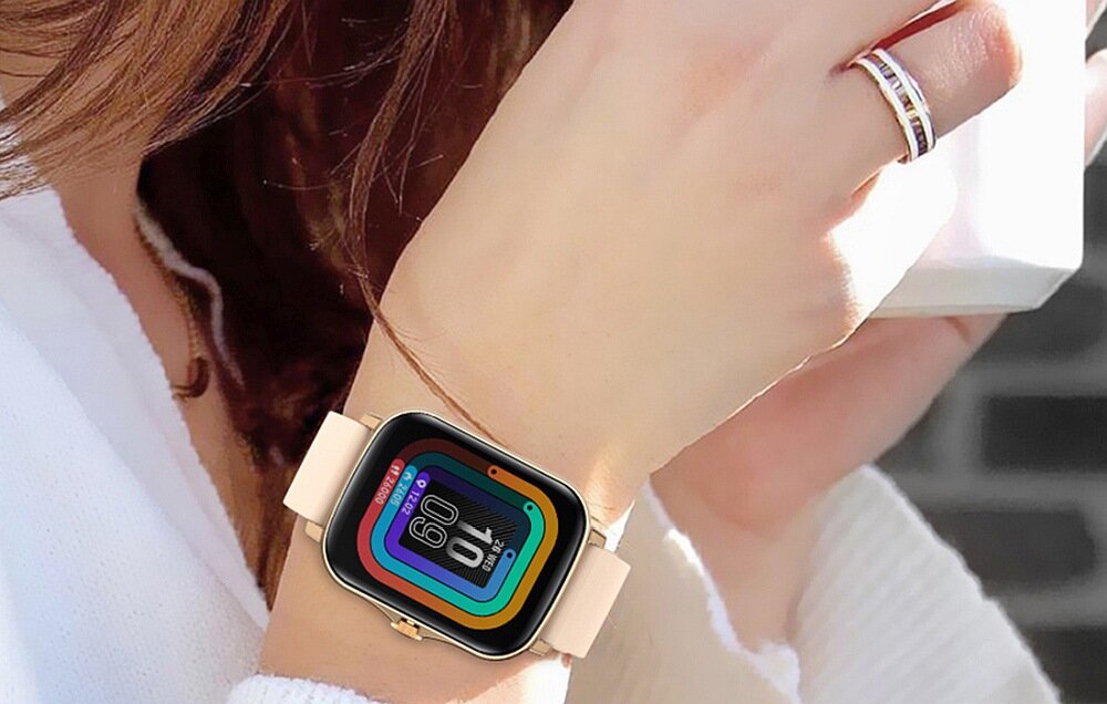 Smartwatch COLMI P8 Plus ekran bateria pomiar czujniki zdrowie sport tryby aplikacje łączność